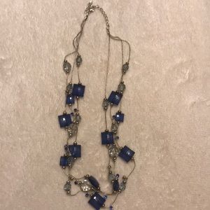 Blue and silver necklace